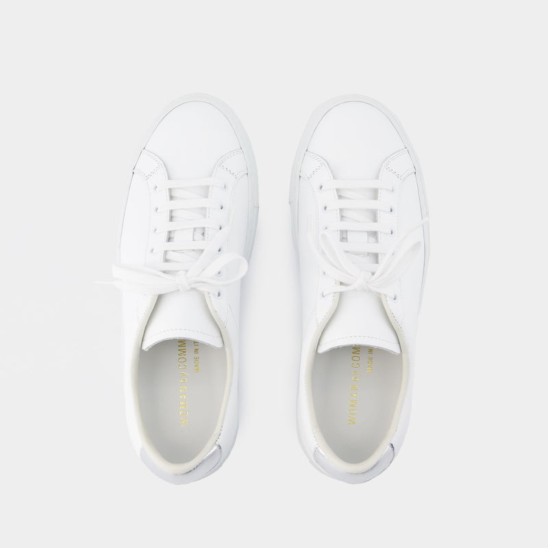 Retro Classic Sneakers - COMMON PROJECTS - Leather - White/Silver