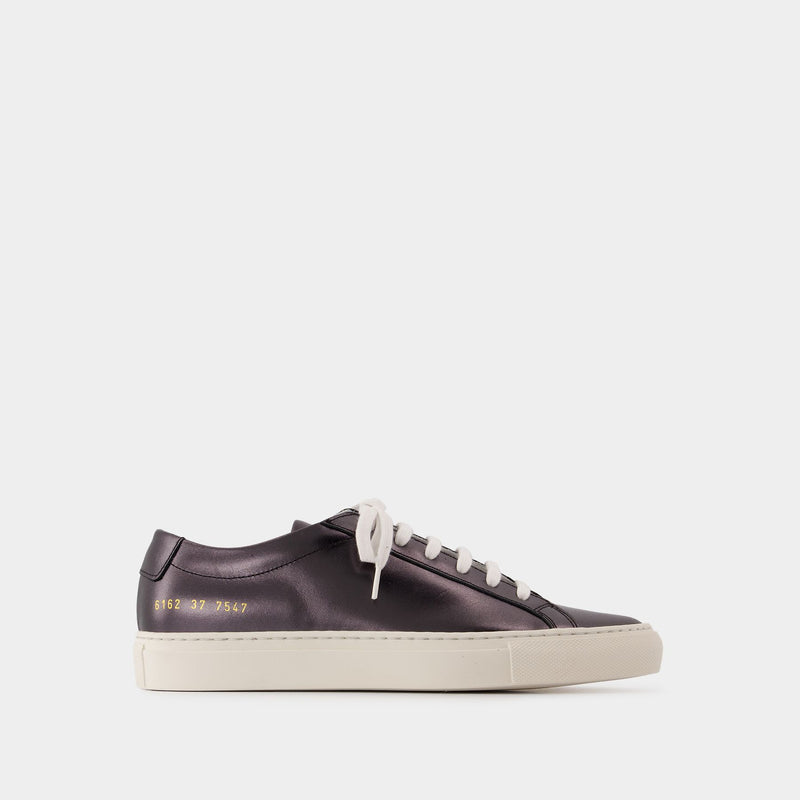 Achilles Shiny Sneakers - COMMON PROJECTS - Leather - Black