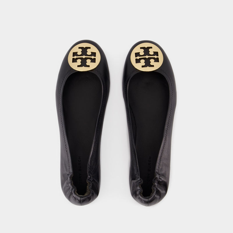 Minnie Travel Ballerinas - Tory Burch - Leather - Black