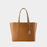 Perry Triple Compartment Shopper Bag - Tory Burch - Leather - Brown