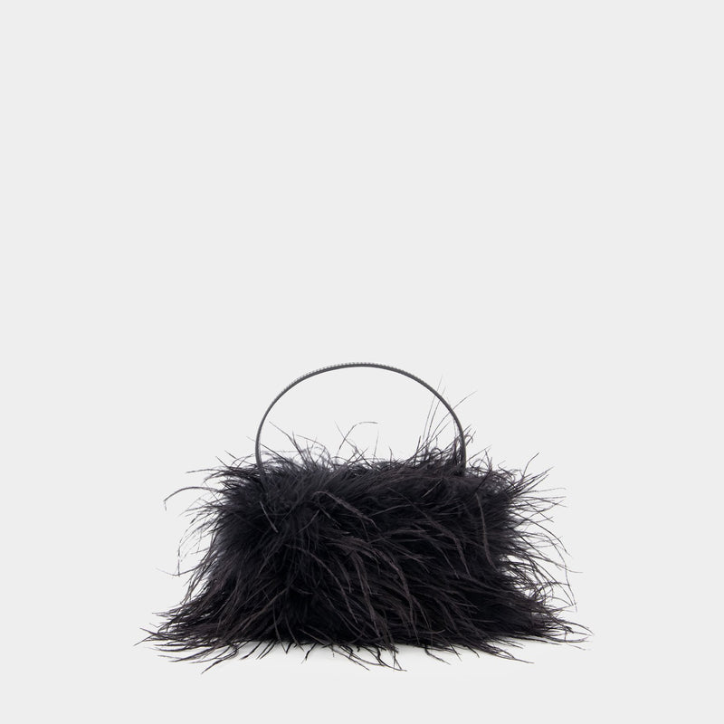 Heiress Medium Handbag - Alexander Wang - Feather - Black