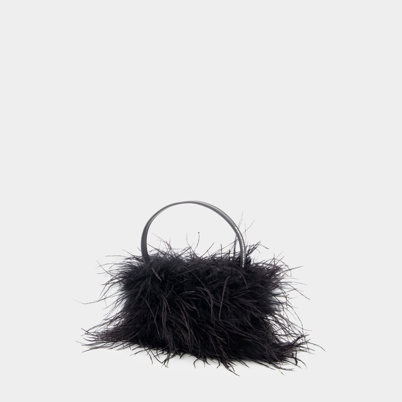 Heiress Medium Handbag - Alexander Wang - Feather - Black