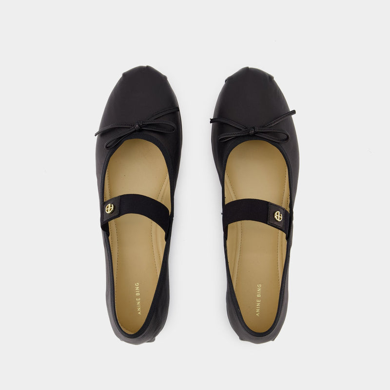 Jolie Ballerinas - ANINE BING - Leather - Black