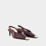 Nina Pumps - ANINE BING - Calfskin - Burgundy