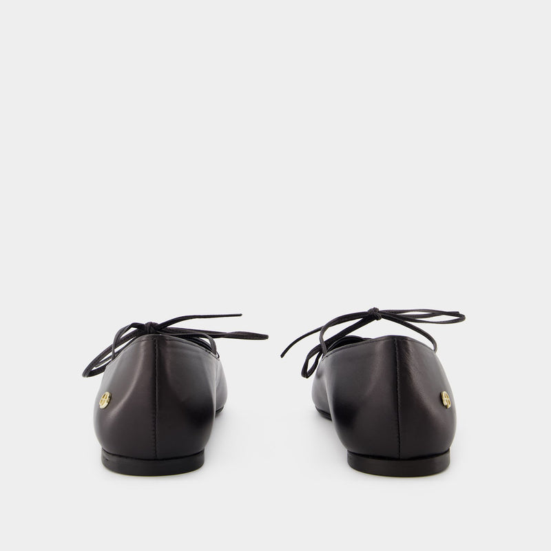 Nikki Ballerinas - ANINE BING - Leather - Black