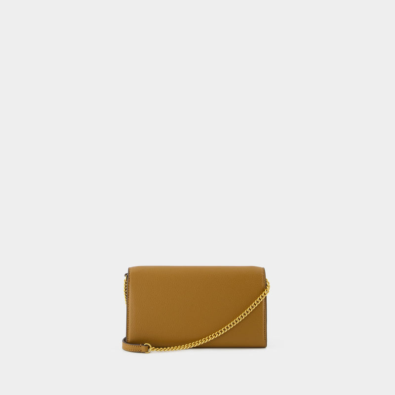 Robinson Wallet On Chain - Tory Burch - Leather - Neutral