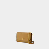 Robinson Wallet On Chain - Tory Burch - Leather - Neutral