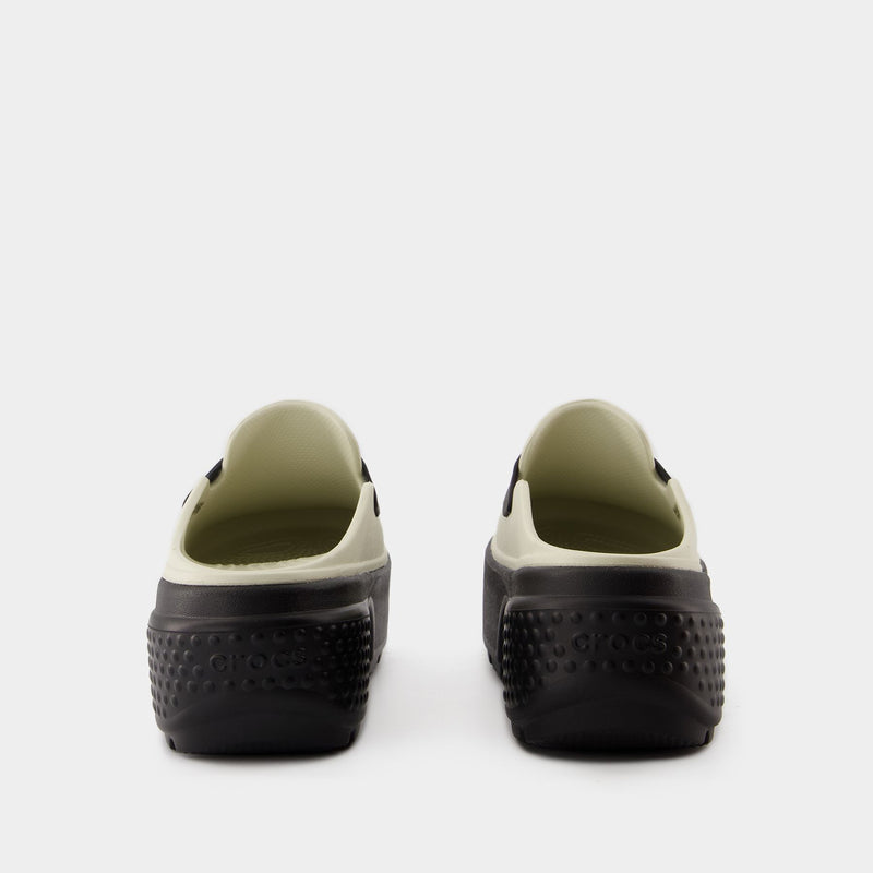 Stomp Mules - Crocs - Synthetic - Linen Black