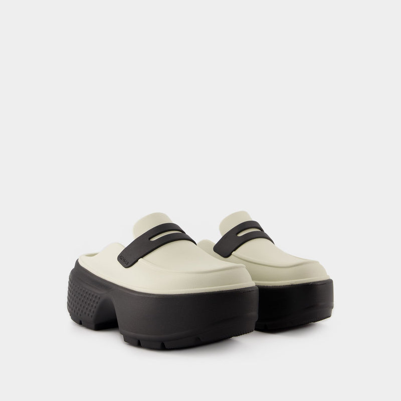 Stomp Mules - Crocs - Synthetic - Linen Black