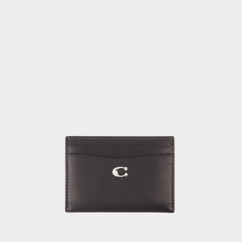 Essential Card Holder - Coach - Leather - Black