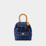 Signature Riya 21 Backpack - Coach - Cotton - Blue