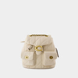 Tabby Backpack - Coach - Leather - Beige