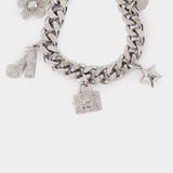 Mini Icon Pave Bracelet - Marc Jacobs - Metal - Silver