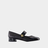 Cap Toe Mary Jane Ballerinas - Tory Burch - Leather - Black