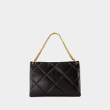 Kira Diamond Shopper Bag - Tory Burch - Leather - Black