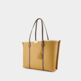 Perry Color-Block Shopper Bag - Tory Burch - Leather - Brown