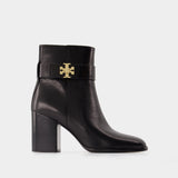 T-Lock Ankle Boots - Tory Burch - Leather - Black