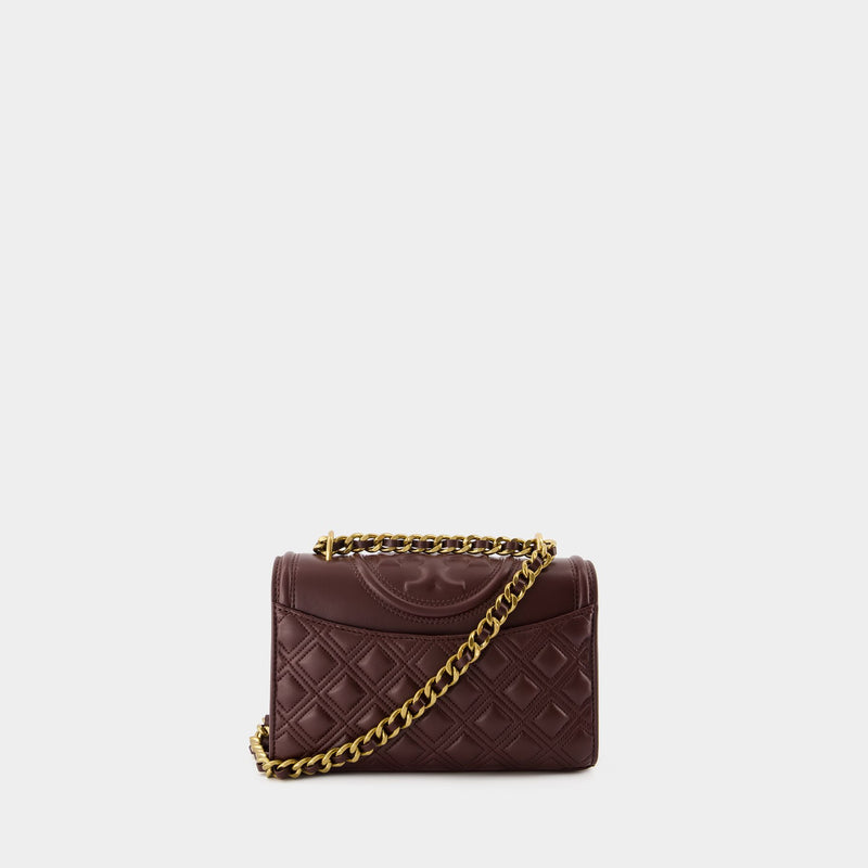 Fleming Small Shoulder Bag - Tory Burch - Leather - Brown