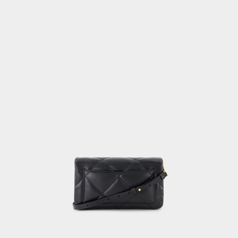 Kira Diamond Wallet On Chain - Tory Burch - Leather - Black