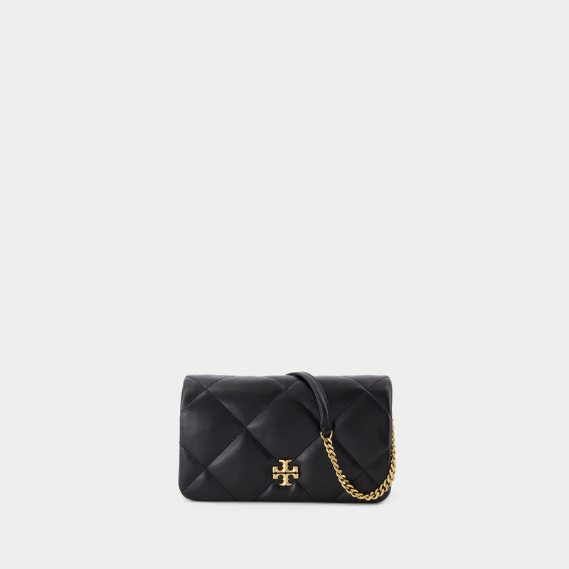 Kira Diamond Wallet On Chain - Tory Burch - Leather - Black