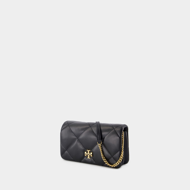 Kira Diamond Wallet On Chain - Tory Burch - Leather - Black