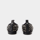 Crystal Ballerinas - Tory Burch - Nylon - Black