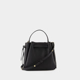 Romy Pebbled Purse - Tory Burch - Leather - Black