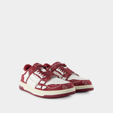 Bandana Skel Top Low Sneakers - Amiri - Leather - Burgundy