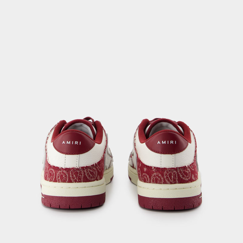 Bandana Skel Top Low Sneakers - Amiri - Leather - Burgundy