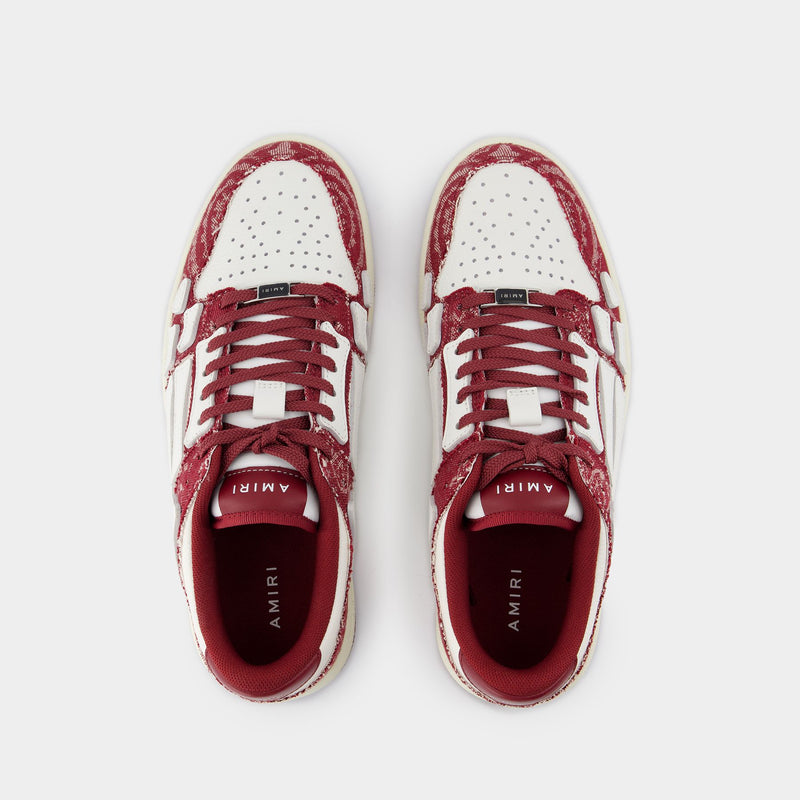 Bandana Skel Top Low Sneakers - Amiri - Leather - Burgundy