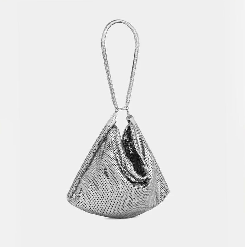 Pixel Tube Small Hobo Bag - Paco Rabanne - Tissu - Silver