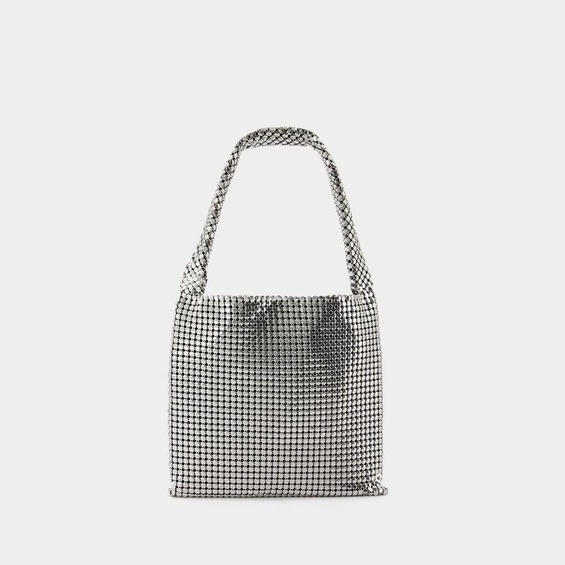 Medium Silver Pixel Shoulder Bag - Rabanne - Aluminium - Silver