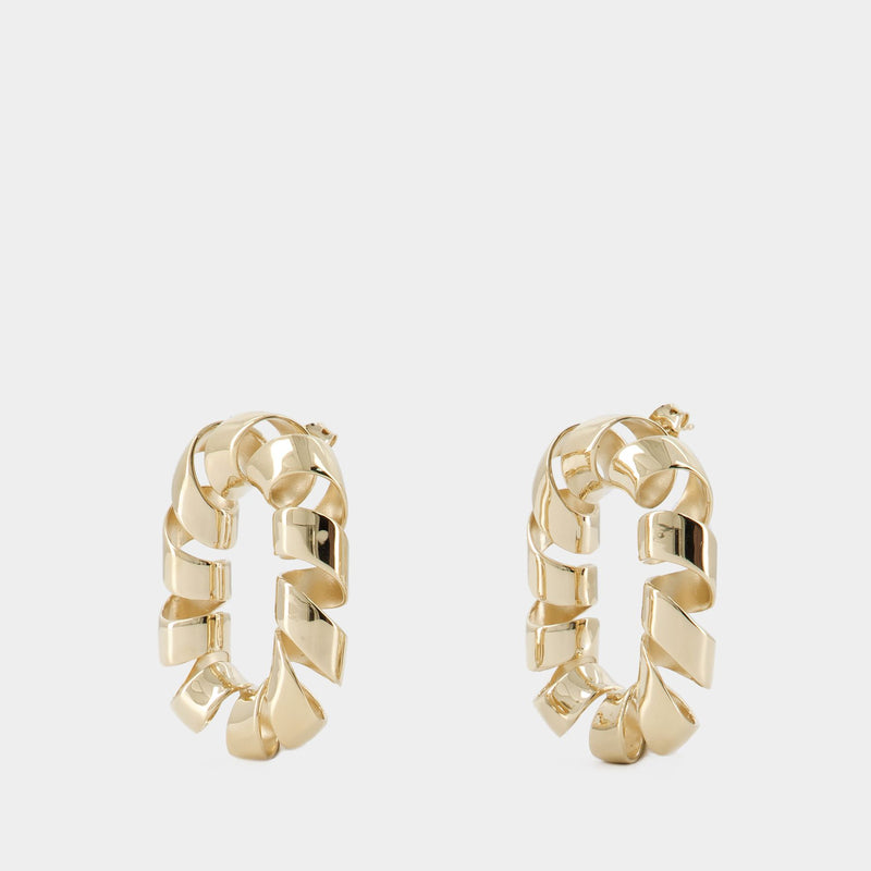 XL Link Twist Earrings - Rabanne - Metal - Gold