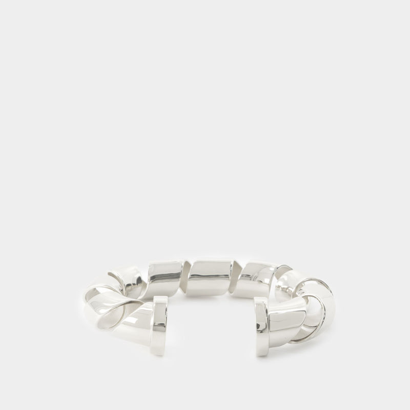 XL Link Twist Cuff Bracelet - Rabanne - Metal - Silver