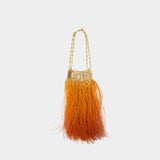 Gradient Fringes Bag - Rabanne - Raphia - Orange