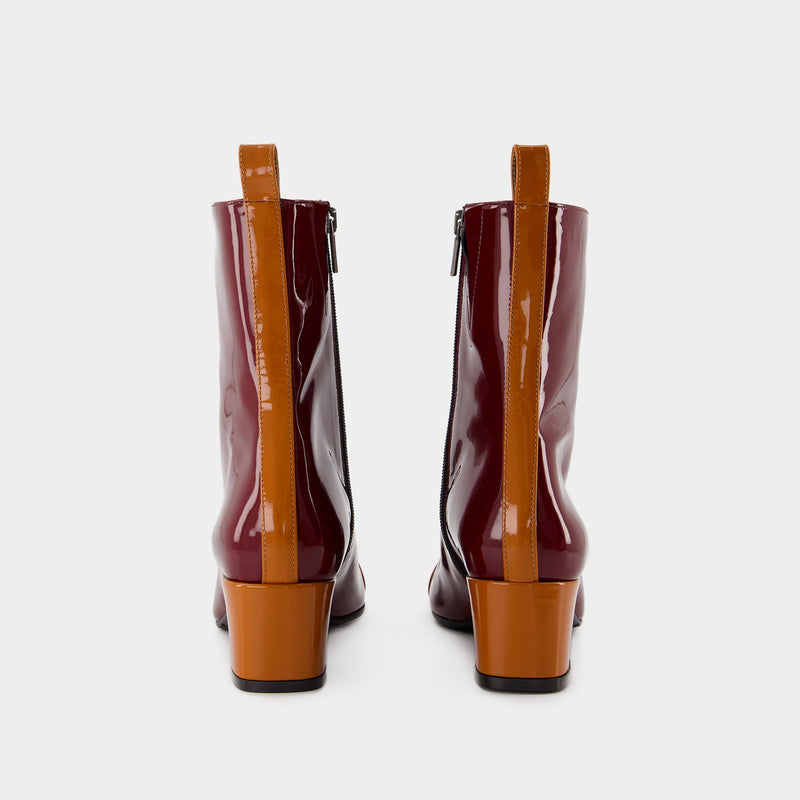 Audrey Boots - Carel - Patent Leather - Camel