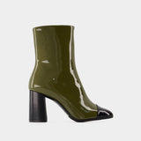 Donna Boots - Carel - Patent Leather - Khaki/black