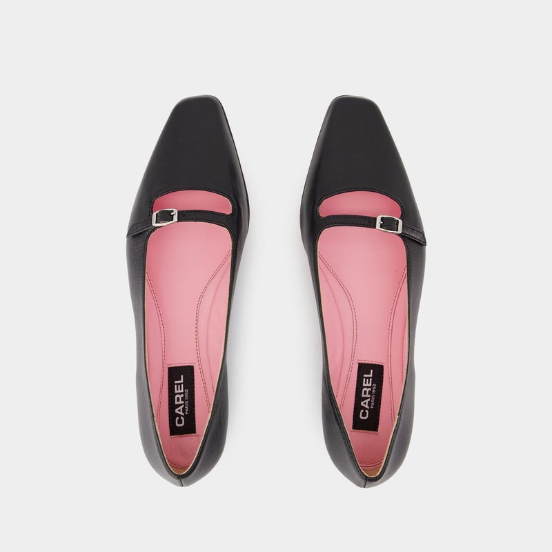 Emilie Ballerinas - Carel - Leather - Black