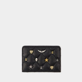 Zv Pass Lucky Charms Card-Holder - Zadig 
Voltaire - Leather - Black