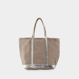 Cabas L Shopper Bag - Vanessa Bruno - Linen - Grey