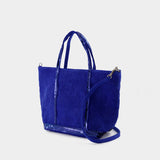 Cabas S Shopper Bag - Vanessa Bruno - Linen - Blue