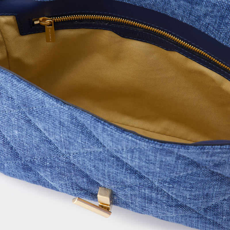 Grand Moon Bag - Vanessa Bruno - Linen - Blue