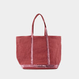 Shopping bag L - Vanessa Bruno - Linen - Pink