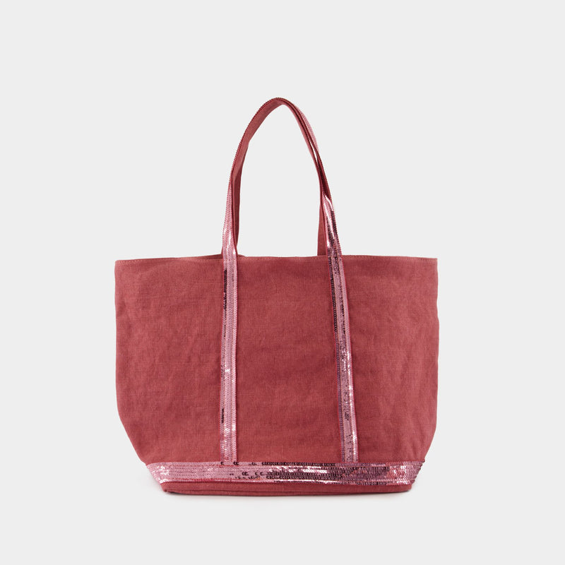 Shopping bag L - Vanessa Bruno - Linen - Pink