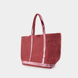 Shopping bag L - Vanessa Bruno - Linen - Pink