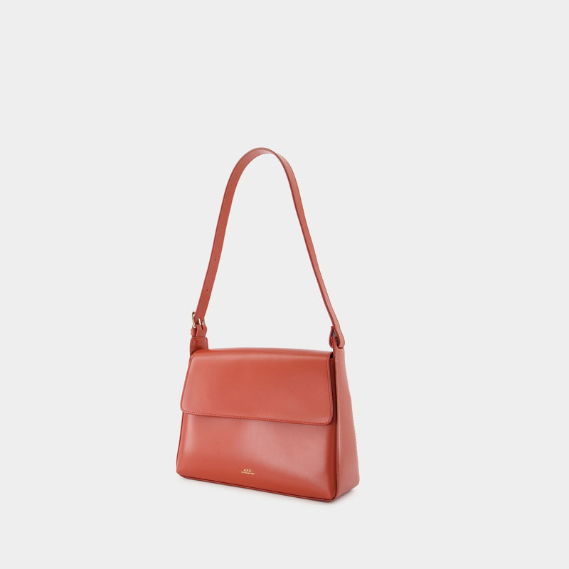 Virginie Flap Shoulder Bag - A.P.C. - Leather - Red