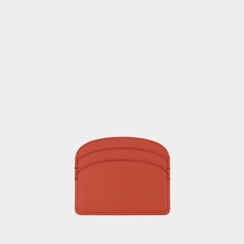 Demi Lune Card Holder - A.P.C. - Leather - Red