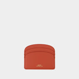 Demi Lune Card Holder - A.P.C. - Leather - Red