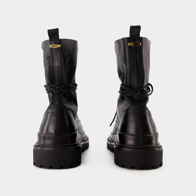 Ghiso Boots - Isabel Marant - Leather - Black