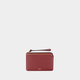 Gd Flat Pouch - Isabel Marant - Leather - Burgundy